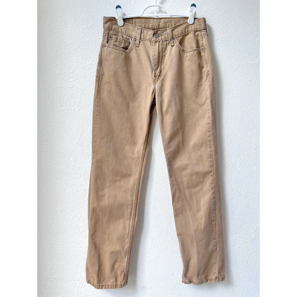 LEVIS Pants 514 Mens Size 30 x 28.5 Tan Khaki Cotton 5 Pocket Chino